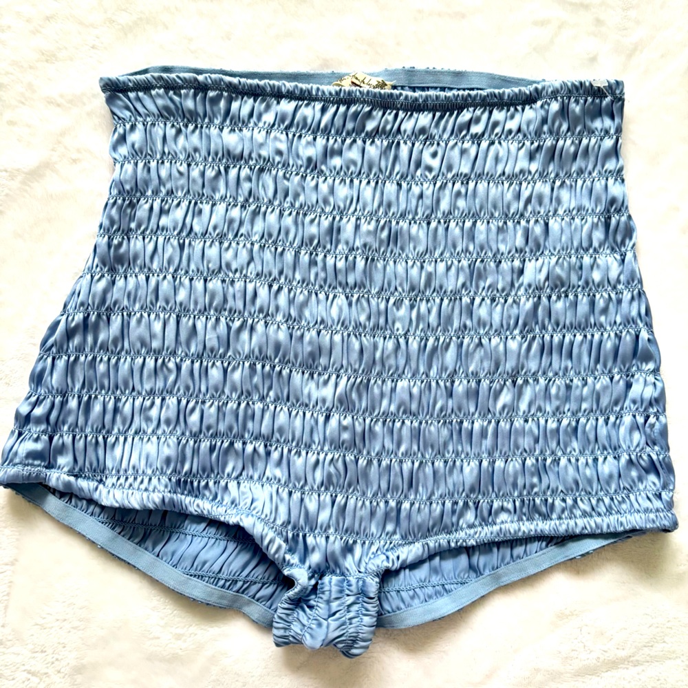 FREE PEOPLE Intimately Silky High Rise Ruched Shorties--NEW--S - Picture 5 of 12